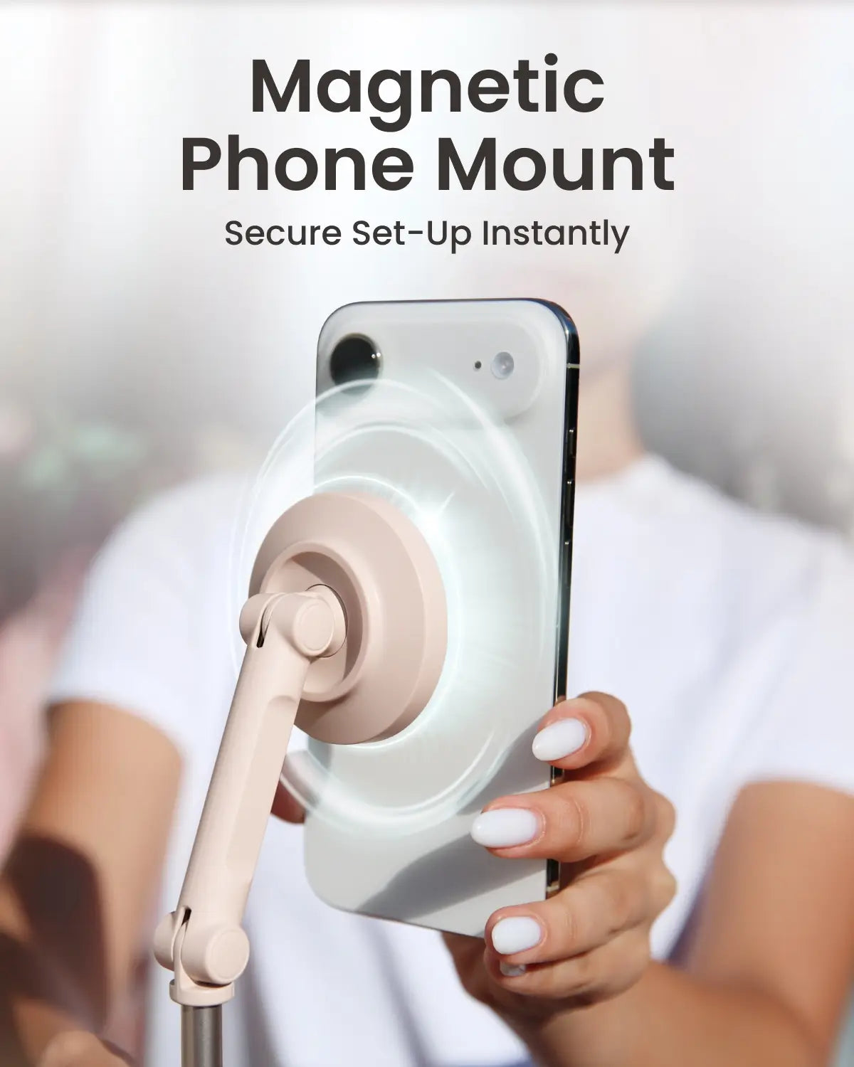 JustTap Magnetic Phone Tripod - Ombré Peach