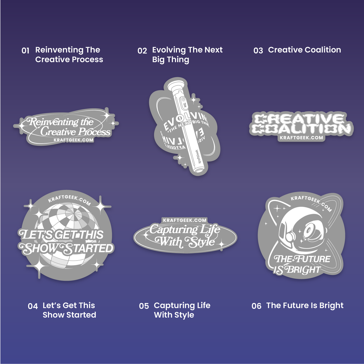 Cosmic Creative Sticker Set (6-Pack)
