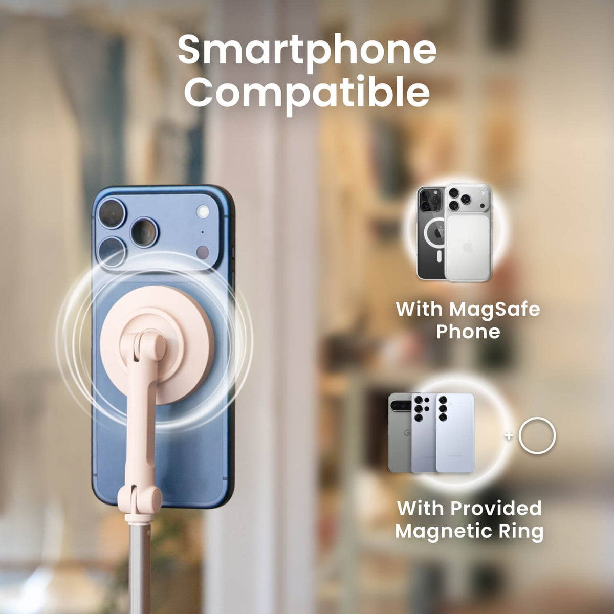 JustTap™ Magnetic Phone Tripod