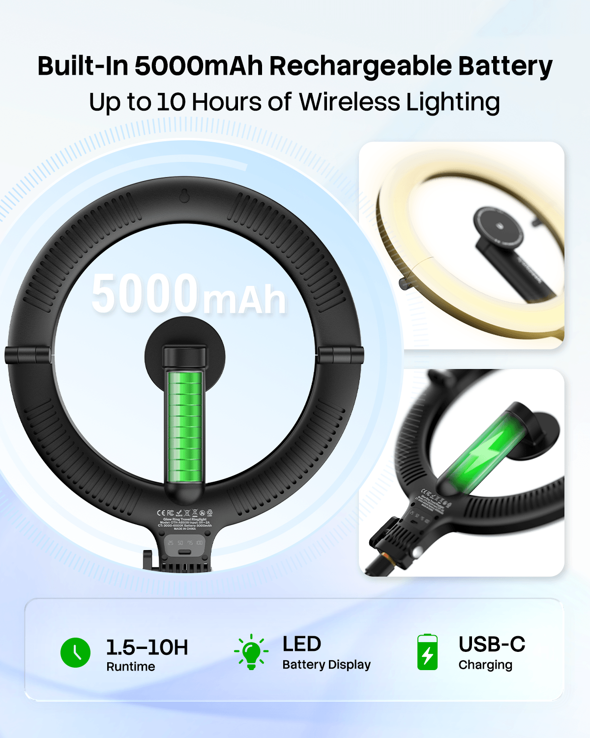 Glow Ring Travel Ringlight with Tripod